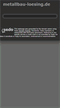 Mobile Screenshot of metallbau-loesing.de